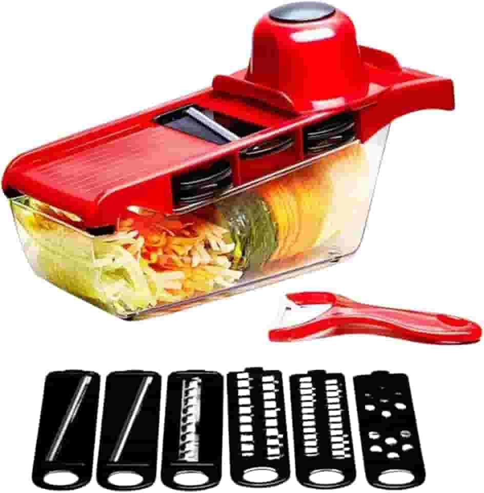 Mandolin Cortador Fatiador de Legumes Vegetais Frutas 6 em 1 Mandoline Profissional Slicer