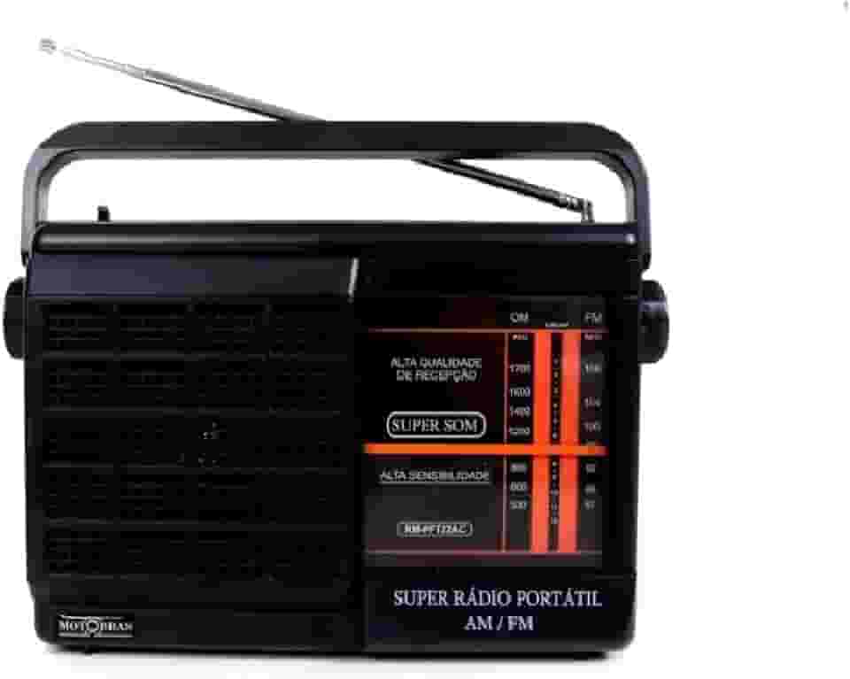Rádio Portátil Motobras RM-PFT22AC 2 Faixas Preto