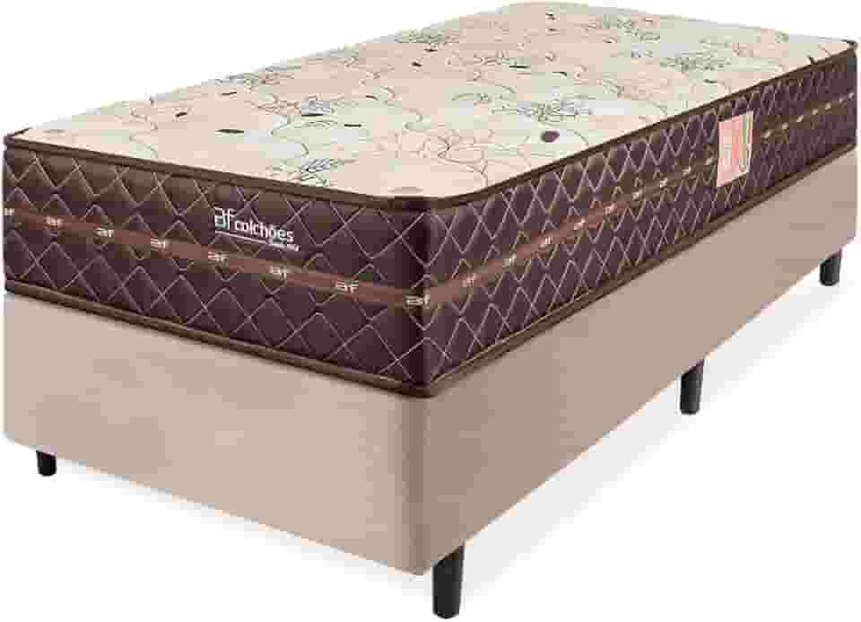 Cama Box Colchão Solteiro Firme Espuma D33 Antialérgico Certificado 88x188x58cm - BF Colchões