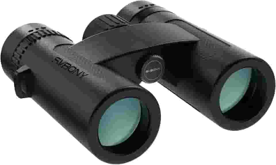 SVBONY Binóculos SV202 8x32 ED atualizado, binóculos com lentes objetivas de dispersão extra baixa para observação de pássaros, sistema óptico BAK4 e FMC, ângulo de visão amplo, impermeável IPX7 para