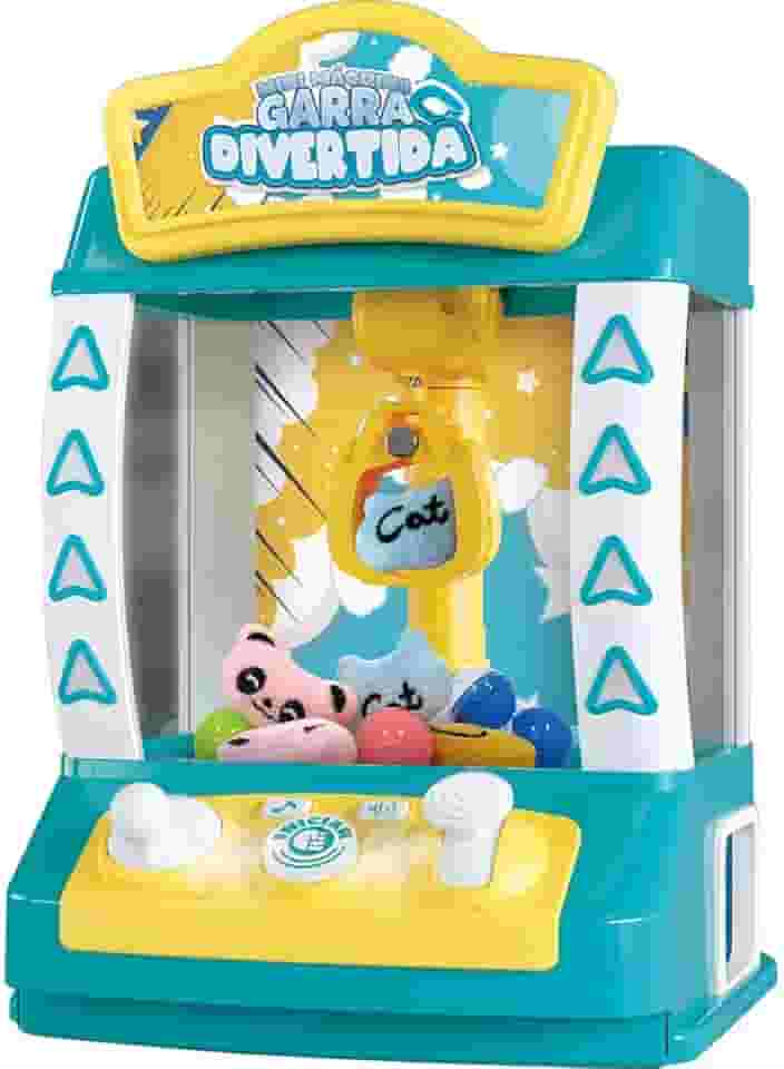 DM Toys Mini Máquina Pelúcia Garra Divertida Azul