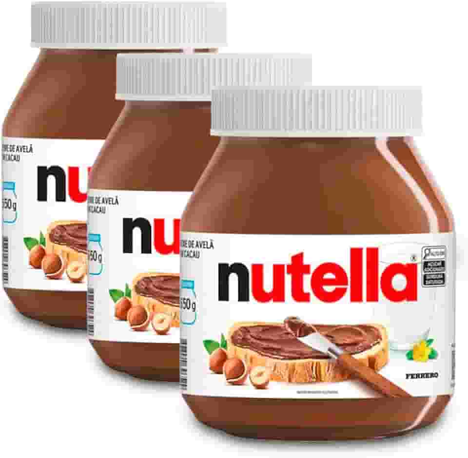 Creme de Avelã Nutella Kit 3 Potes de 650g