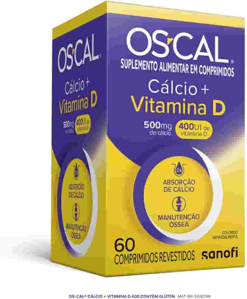 Os-Cal D - Cálcio 500mg + Vitamina D 400UI, 60 comprimidos