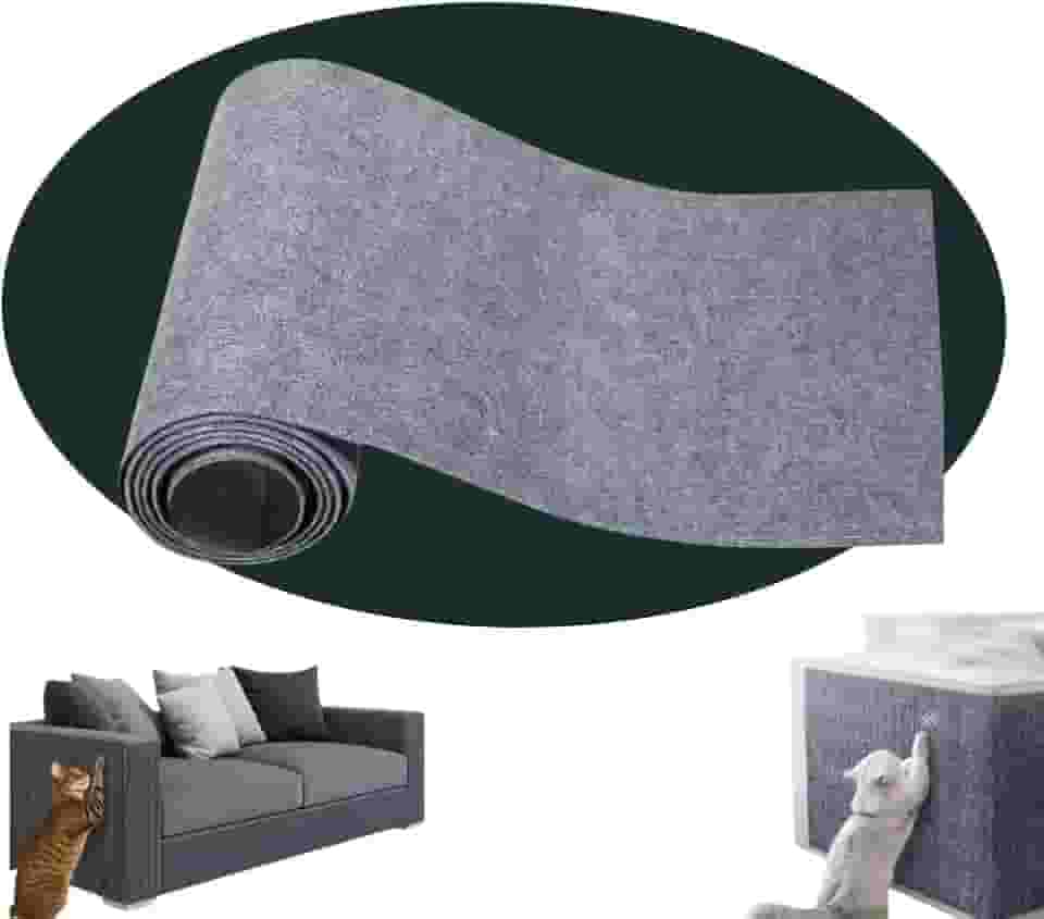 Tapete Arranhador para Gatos Feltro 100x40cm | Protetor de Sofá, Autoadesivo, Cortável e Antiestresse | Protege Móveis, Portas e Paredes