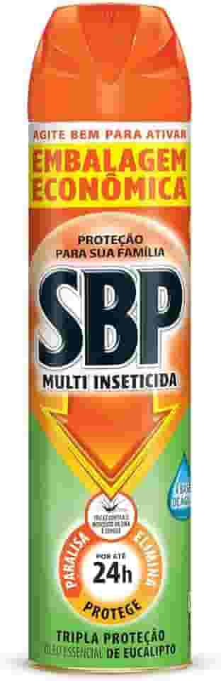 SBP Multi Inseticida Com Óleo De Eucalipto Aerossol 380 Ml Embalagem Econômica 380 Ml Laranja