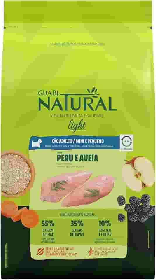 Ração Guabi Natural Cães Adultos Light Raças Mini e Pequeno Peru e Aveia 2,5 kg