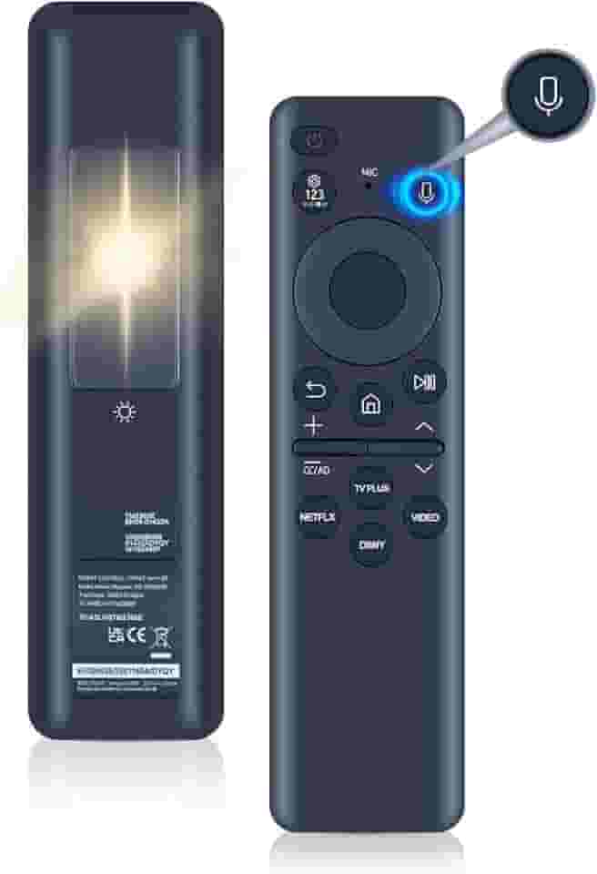 Novo controle remoto de voz solar BN59-01432A para TVs Samsung 2023 Neo QLED S90D Smart 8K HDR Ultra HD com pesquisa por voz, Samsung BN59-01432A BN59-01432D BN59-01455E Controle remoto de TV