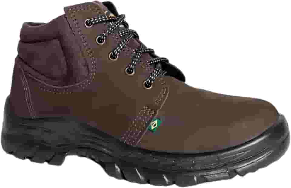 BOTA DE SEGURANÇA ECOSAFETY PS136-AB BICO DE AÇO COURO NOBUCK CAFÉ C.A 8796 Tamanho:41