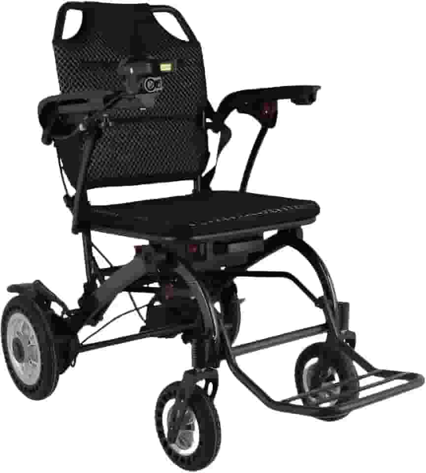 Cadeira de Rodas Elétrica Dobrável, Portátil com Joystick, Estrutura em Aço, Capacidade 100kg, Assento Acolchoado, Rodas Resistentes, Mobilidade Assistida