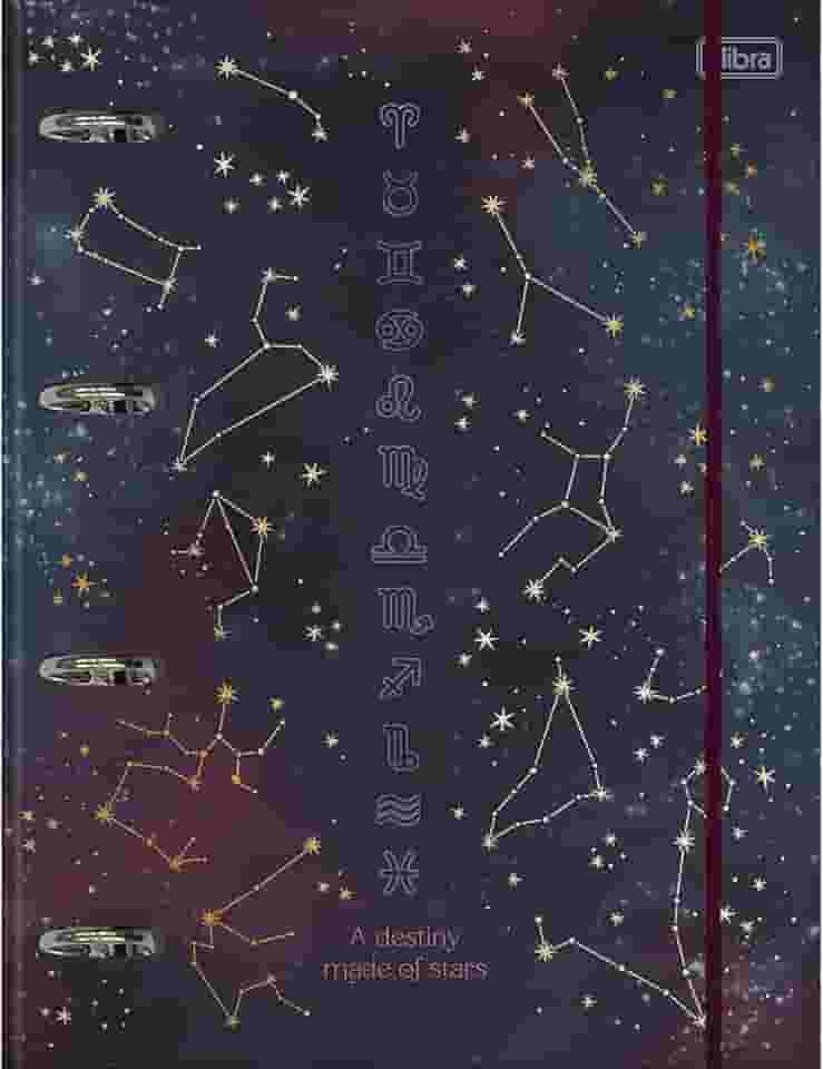 Tilibra - Caderno Argolado Cartonado Universitário com Elástico Magic 80 Folhas, multicolorido - Item sortido: não é possível escolher a capa