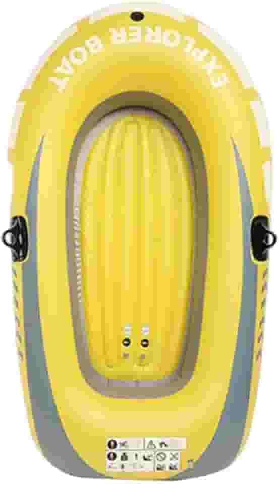 oshhni Caiaque inflável Barco de pesca inflável PVC Bote aquático Barco ao ar livre para rafting ao ar livre Pesca Rios Lagos Lagoas