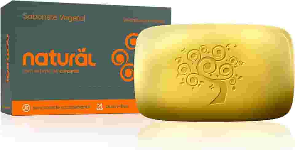 NATURAL Sabonete com Extrato de Cúrcuma - Nutritivo e Hidratante - Revitalização Purificante - Todos os Tipos de Pele - Vegano - 80g