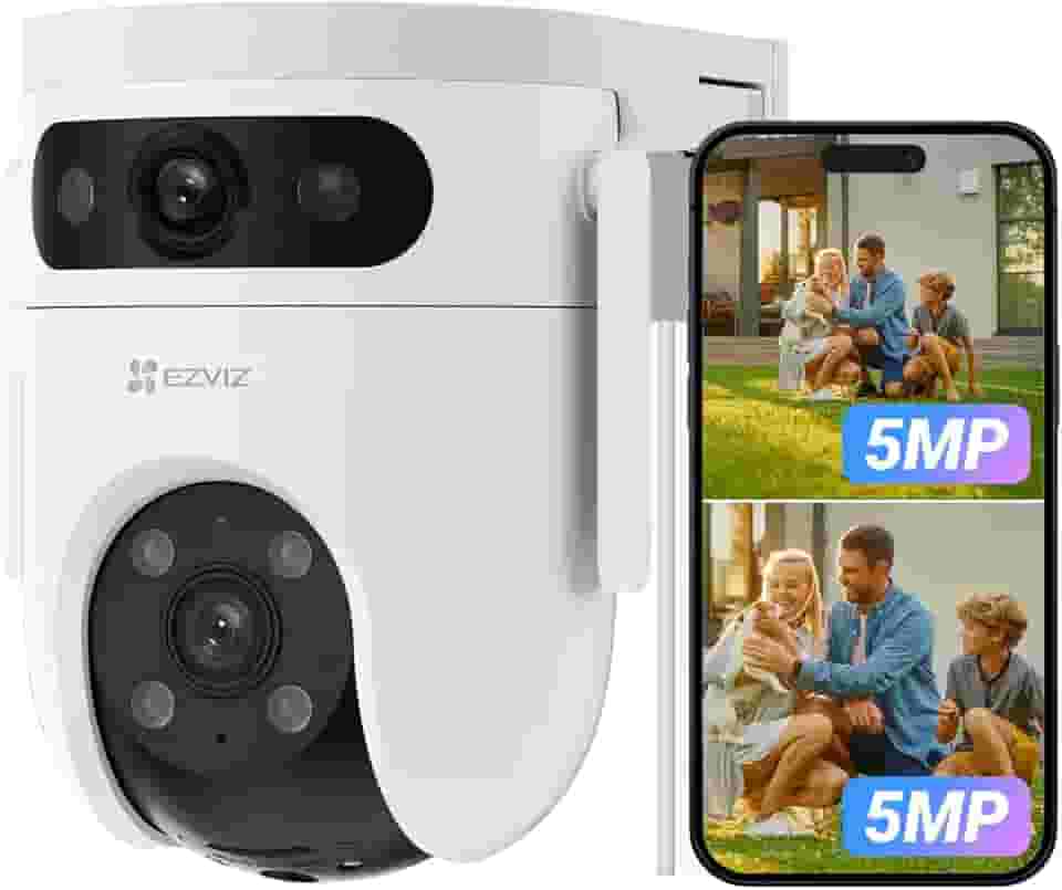 Câmera de Vídeo Segurança Externa Ezviz H9C Dual 3MP 360º Wi-fi