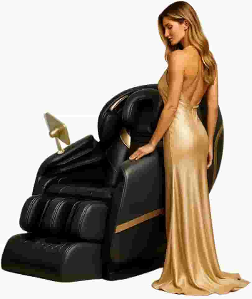 Poltrona De Massagem Dubai Tech Bluetooth Gravidade Zero (PRETO COM CINZA)