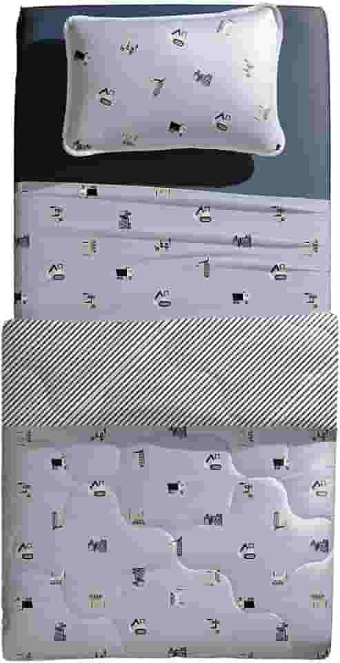 Edredom Mundo Kids Malha antim - Mini Obra - Casal