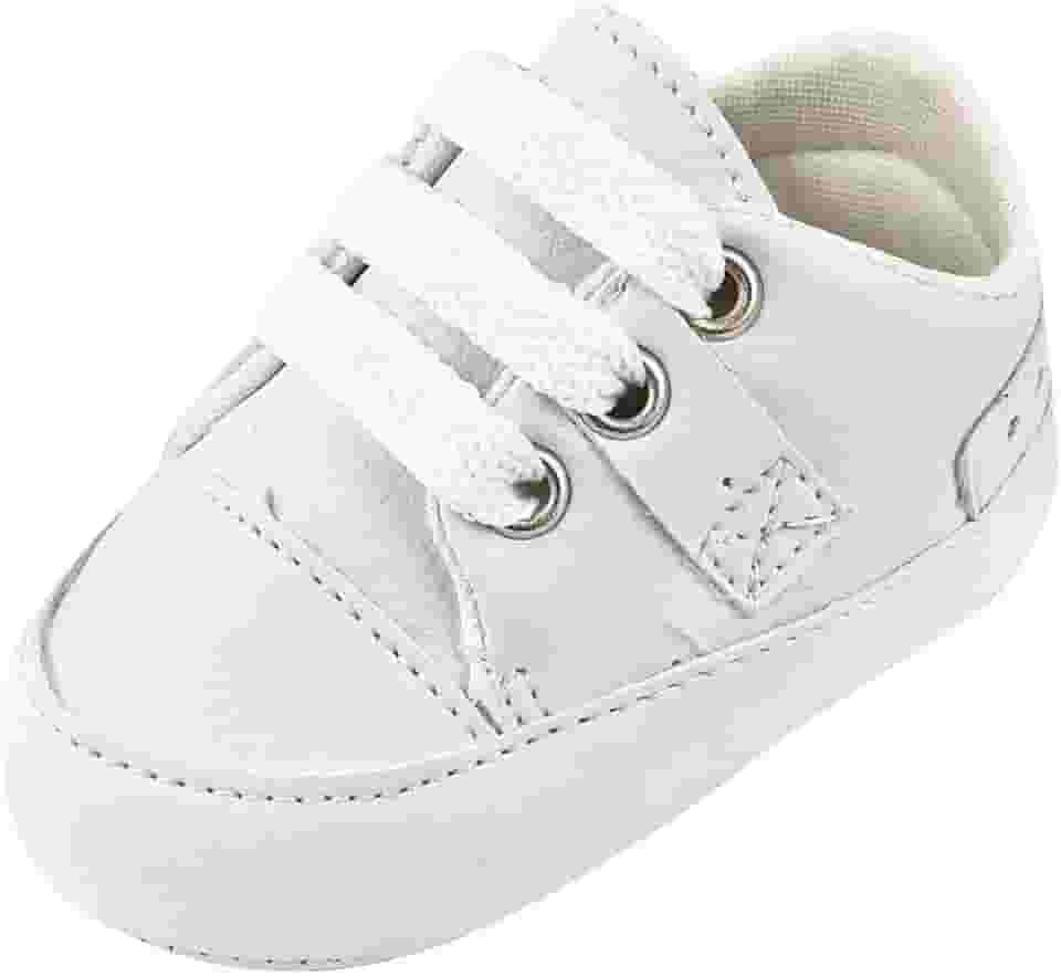 Sapatinho Tênis Bebê Mania Branco - Ideal para Batizados e Ocasiões Especiais