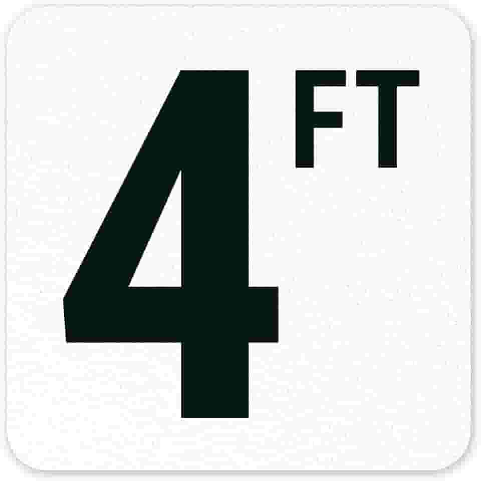 Marcador de profundidade de piscina adesivo de vinil de 1,5 m x 15 cm, marcador de piscina antiderrapante, feito nos EUA por Sigo Signs