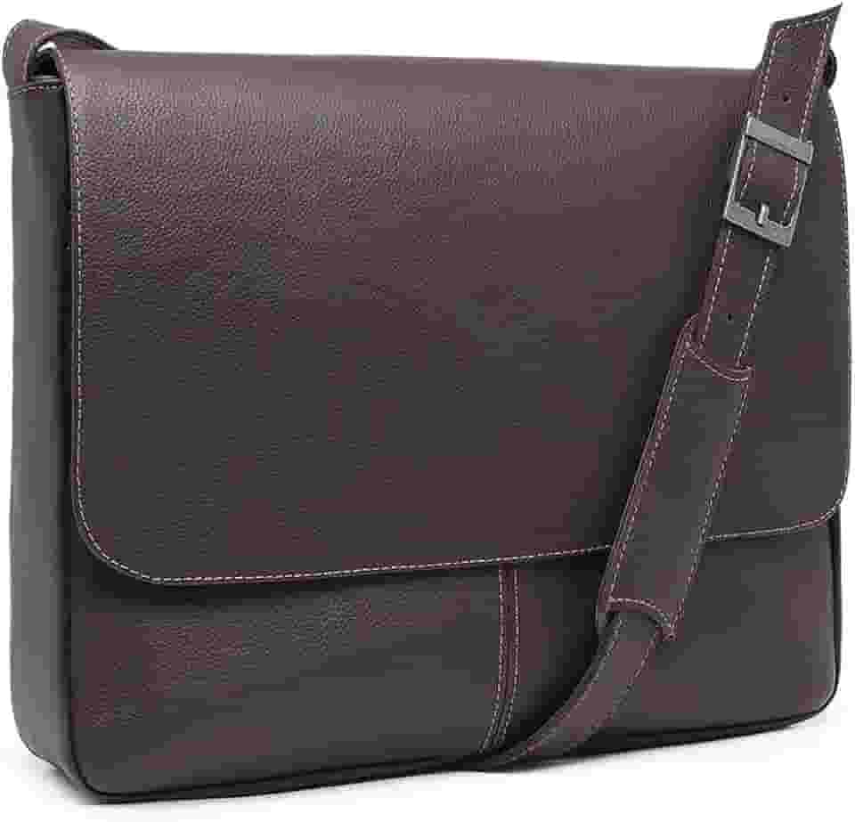 BOLSA PASTA MALETA 100% COURO PARA NOTEBOOK 15,6 POLEGADAS (CAFÉ)