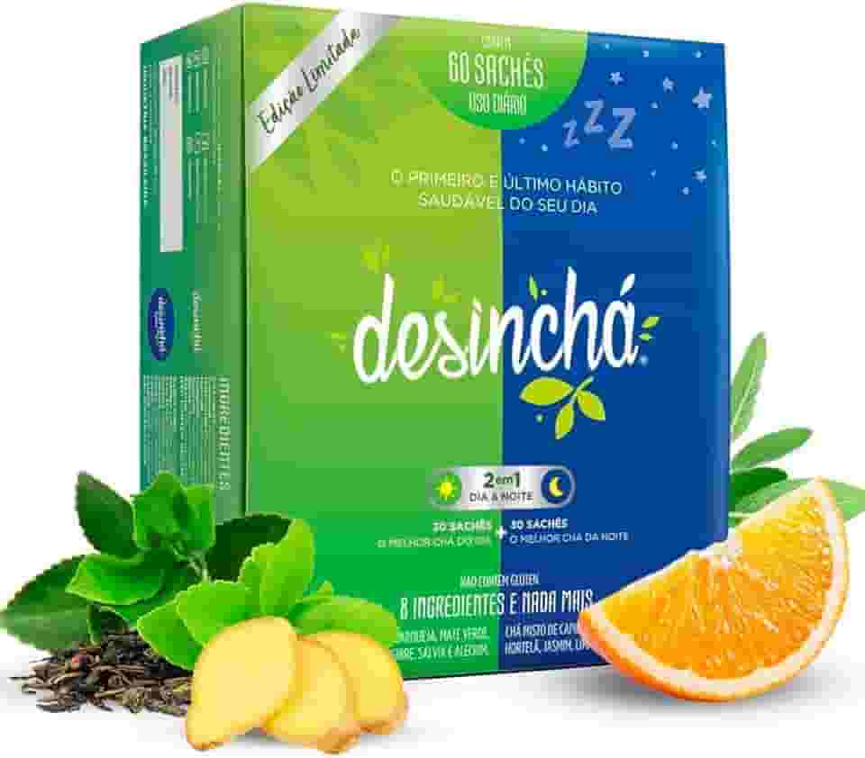 Cha Desinchá Misto Dia e Noite Original 60 Sachês