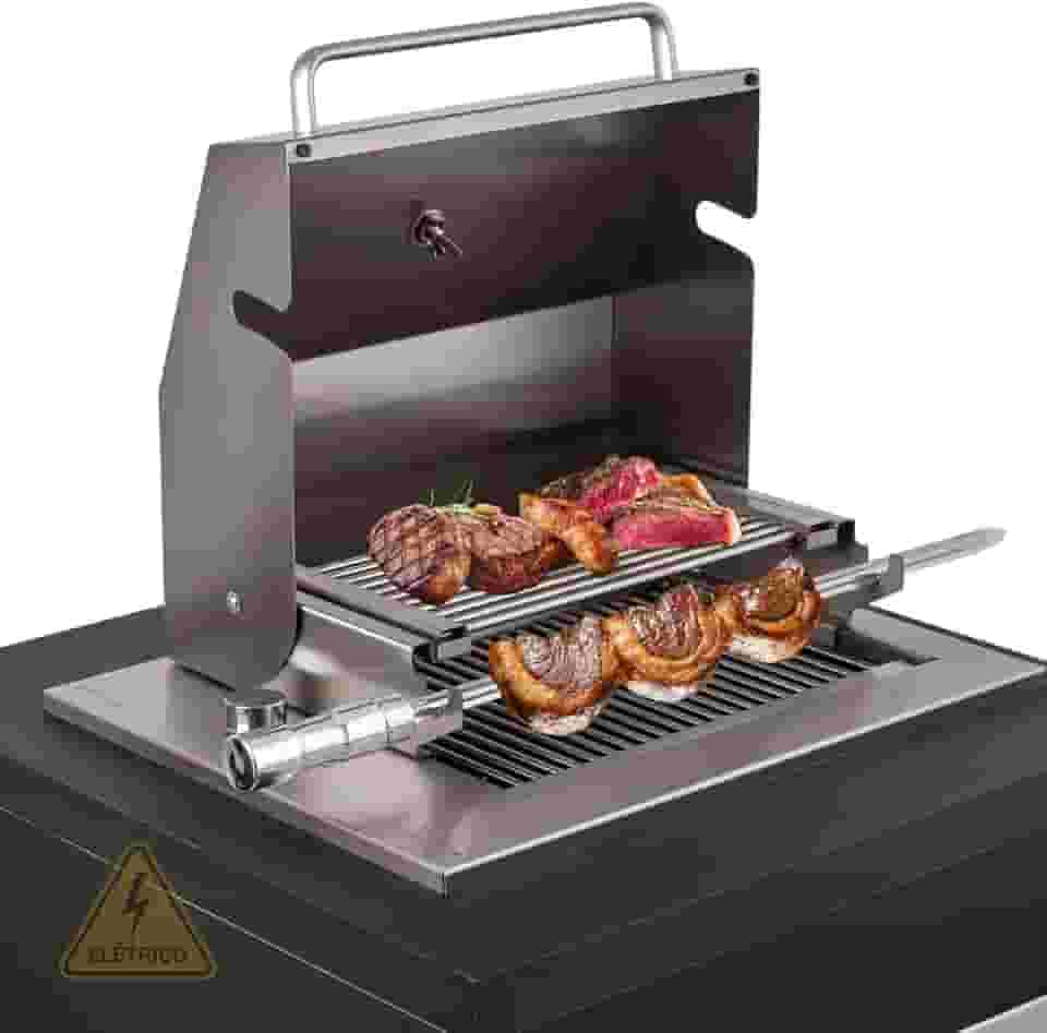 Titan Eletro, Churrasqueira Elétrica Grill de Embutir com Tampa Diamond Premium 220V Titan