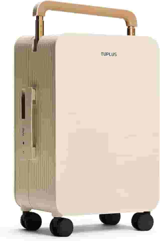 Mala de viagem rígida de 50,8 cm, leve, ABS com alça larga, rodas giratórias, cadeado combinado TSA, Balance Series 2.0, Avelã, amêndoa, Carry-On 20''