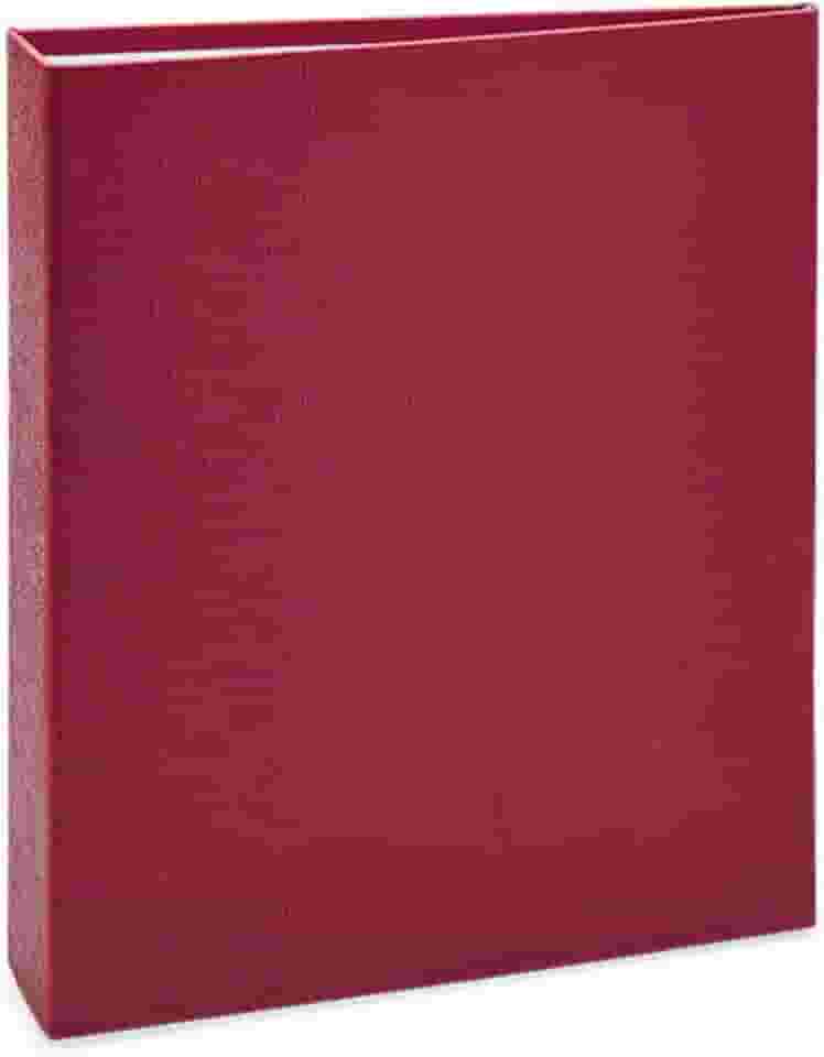 Álbum de fotos Ical, encadernação tradicional, para 200 fotos 10x15cm - envelope plástico transparente - linha Cores - modelo vermelho texturizado - 166