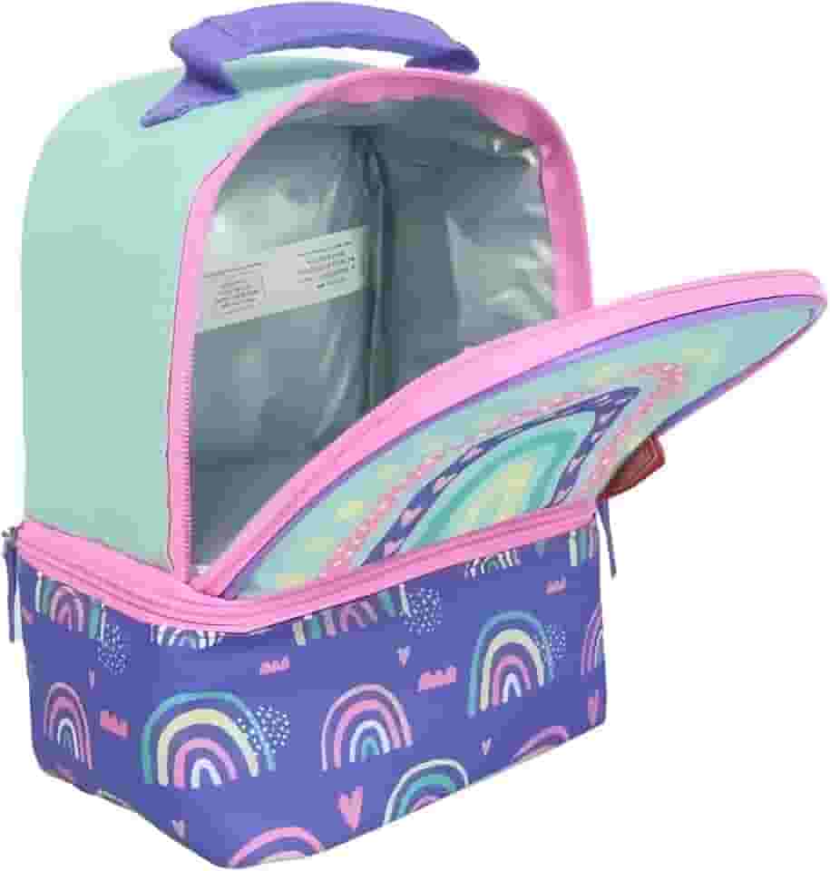 Bolsa Térmica Infantil Thermos Arco-íris Cor Azul-claro