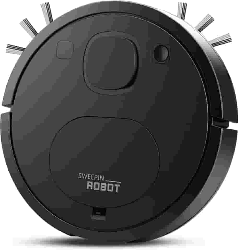 Robot Vacuum, com um sistema de limpeza abrangente 3 em 1 que aspira e esfrega, com potência de sucção de 2000Pa. Este aspirador e esfregão robô ultrafino e silencioso é ideal para pêlos de animais de
