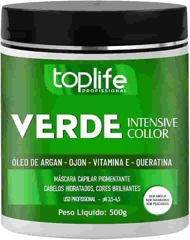 Máscara Matizadora Tonalizante Verde Green Toplife 500gr