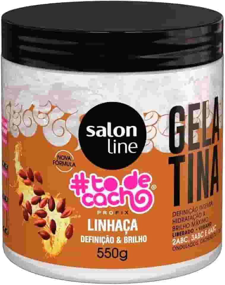 Salon Line, Gelatina Capilar, ToDeCacho, Linhaça, Definição e Brilho, Vegana - Cabelos Ondulados, Cacheados e Crespos, 550 g