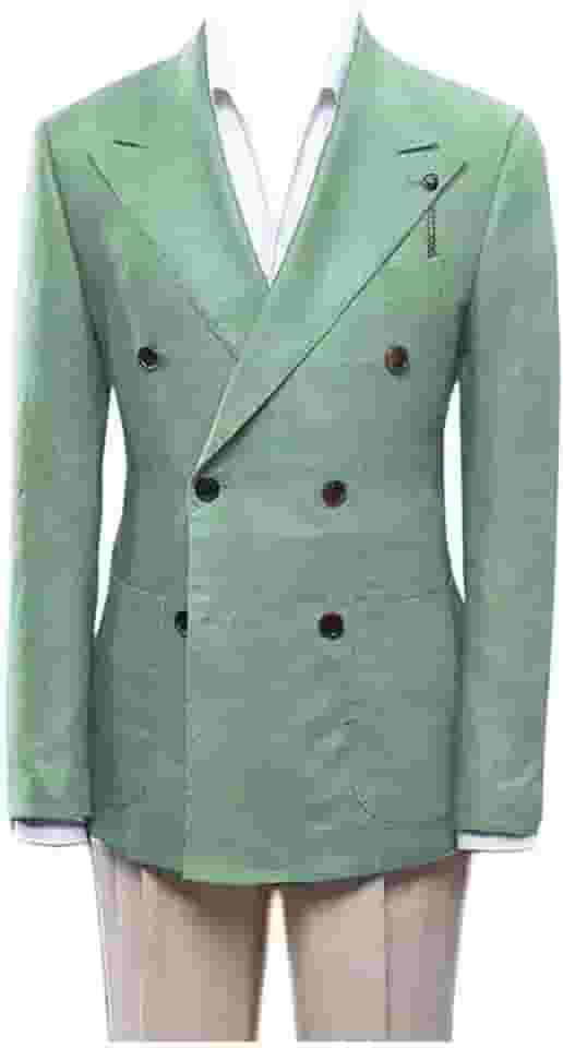 Blazer masculino transpassado com lapela e lapela slim fit para casamento, negócios, casual, esportivo