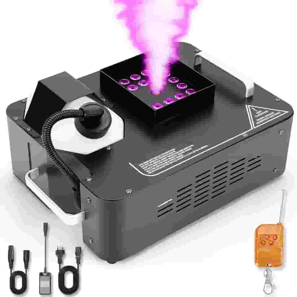 Maquina de Fumaça, Máquina de Fumaça, Kit de Máquina de Fumaça, Máquina de Fumaça, 1500W Rgb Led Light Controle Remoto Dj Party (220V), Máquina de Neblina para Luzes Led
