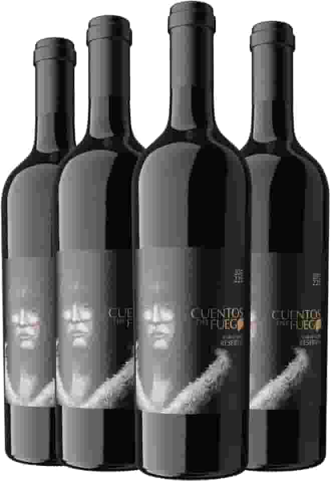 Kit com 4 - Vinho Tinto Carmenere Reserva Cuentos Del Fuego 750ml
