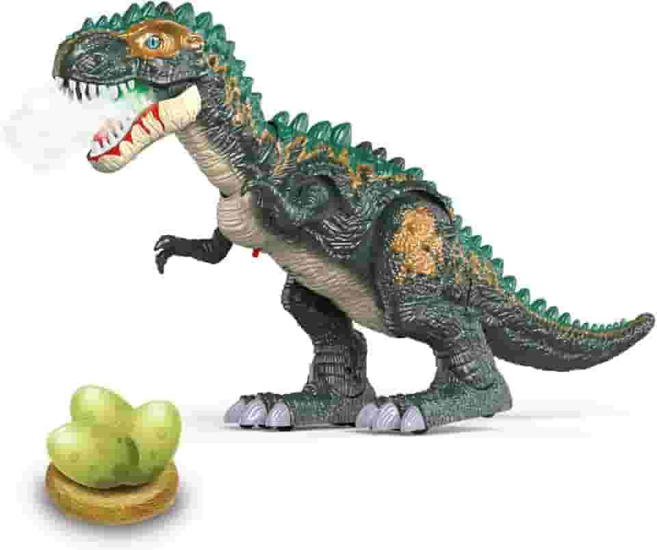 Dinossauro Brinquedo Bota Ovo Fumaça e Som DinoRex Maxi Toys