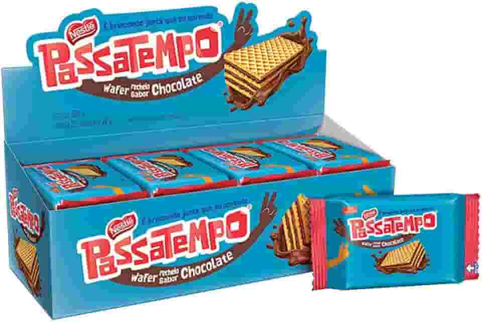 Biscoito Passatempo Wafer Chocolate 20g c/28 - Nestlé