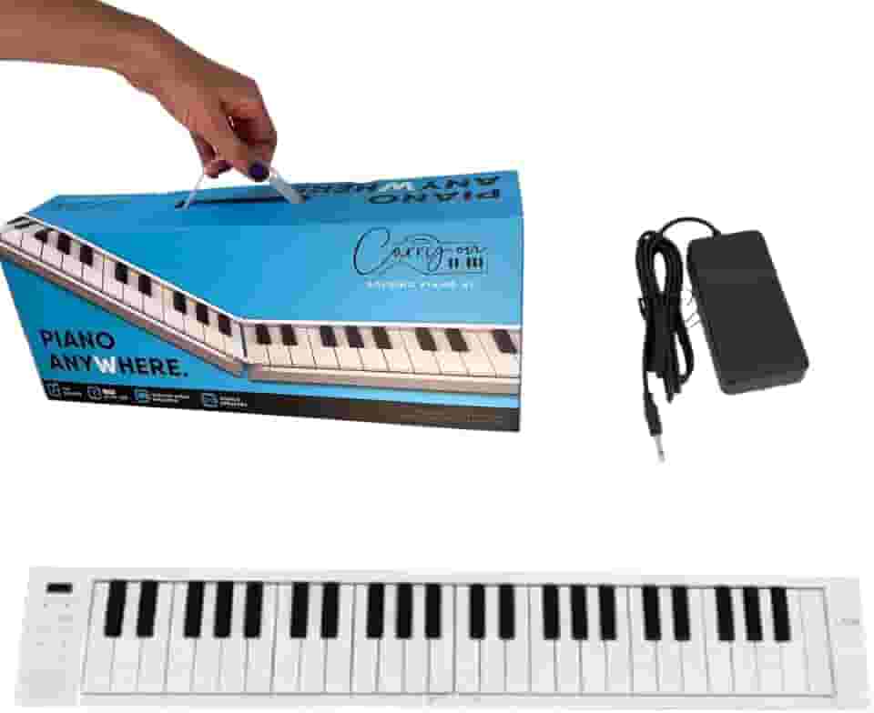 Piano Digital Portátil dobrável 4 oitavas 49 teclas c/pedal carry on