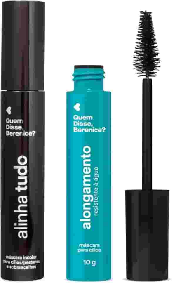 Combo Quem Disse, Berenice?: Máscara de Cílios Alongamento 10g + Máscara Para Cílios e Sobrancelhas Incolor 12g