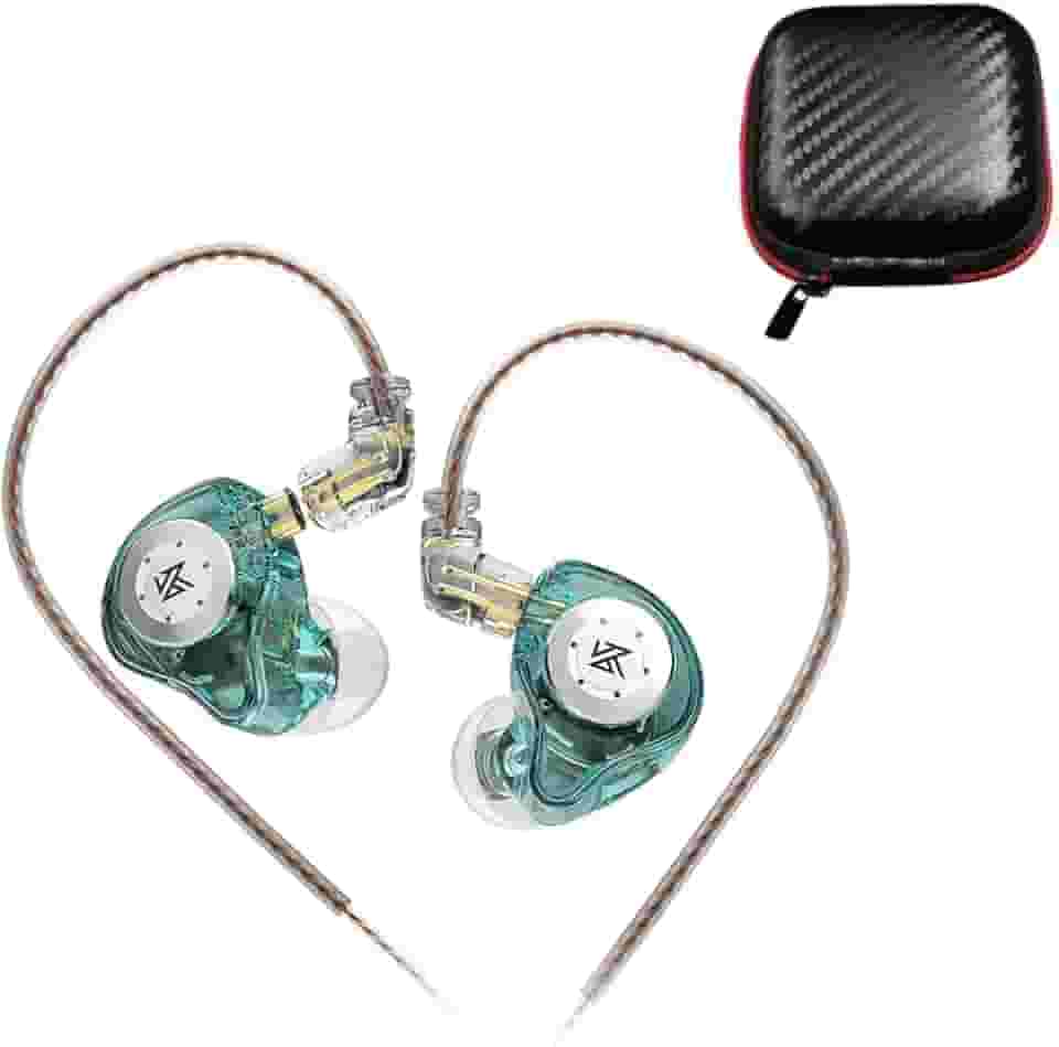 EDX Pro Fone Intra Auricular - Fone EDX Pro Com Driver Magnético Duplo, Cabo Substituível, Perfeito Para Retorno de Palco Com Case Proteção - Fone de Ouvido Retorno de Palco (Cyan)