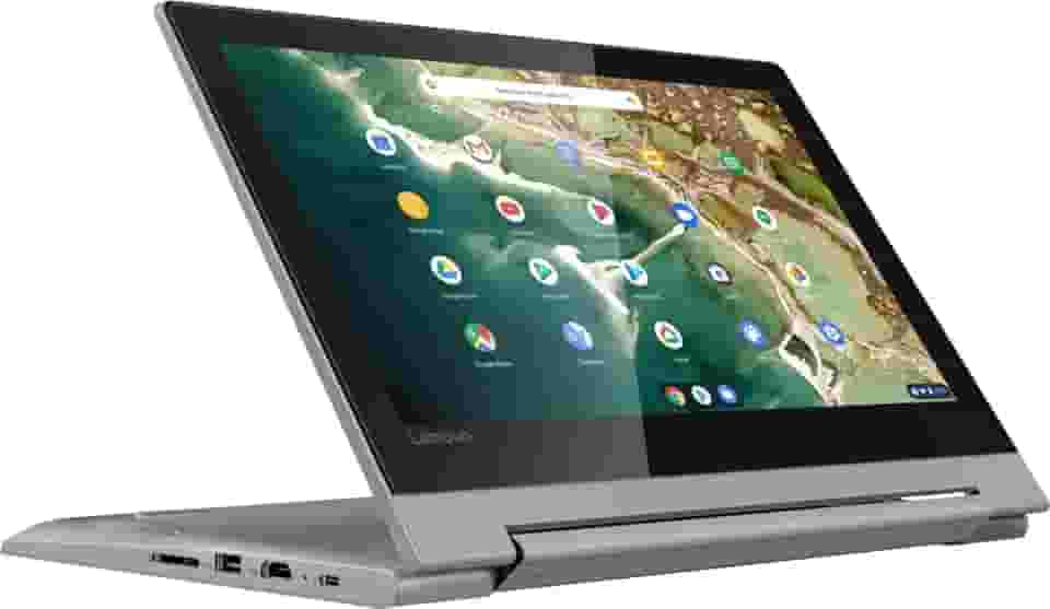 Lenovo Notebook Chromebook Flex 3 2 em 1 com tela sensível ao toque HD de 11,6 polegadas, processador MediaTek MT8173C Quad-Core, 4 GB RAM, 32 GB eMMC, HDMI, Webcam, Wi-Fi, Bluetooth, Chrome OS, cinza