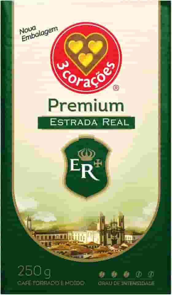3 Corações Café Torrado E Moído Estrada Real Premium À Vácuo 250G