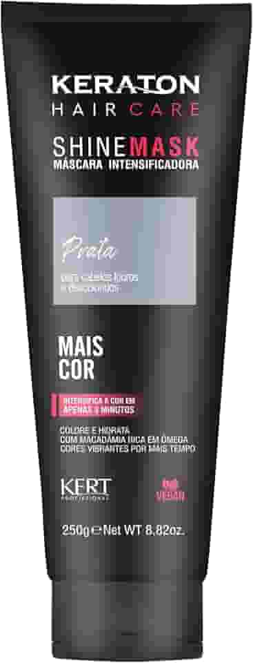 Keraton, Máscara matizadora hidratante, Trata e colore, Para cabelo loiro e descolorido, Shine Mask, 250g, Prata