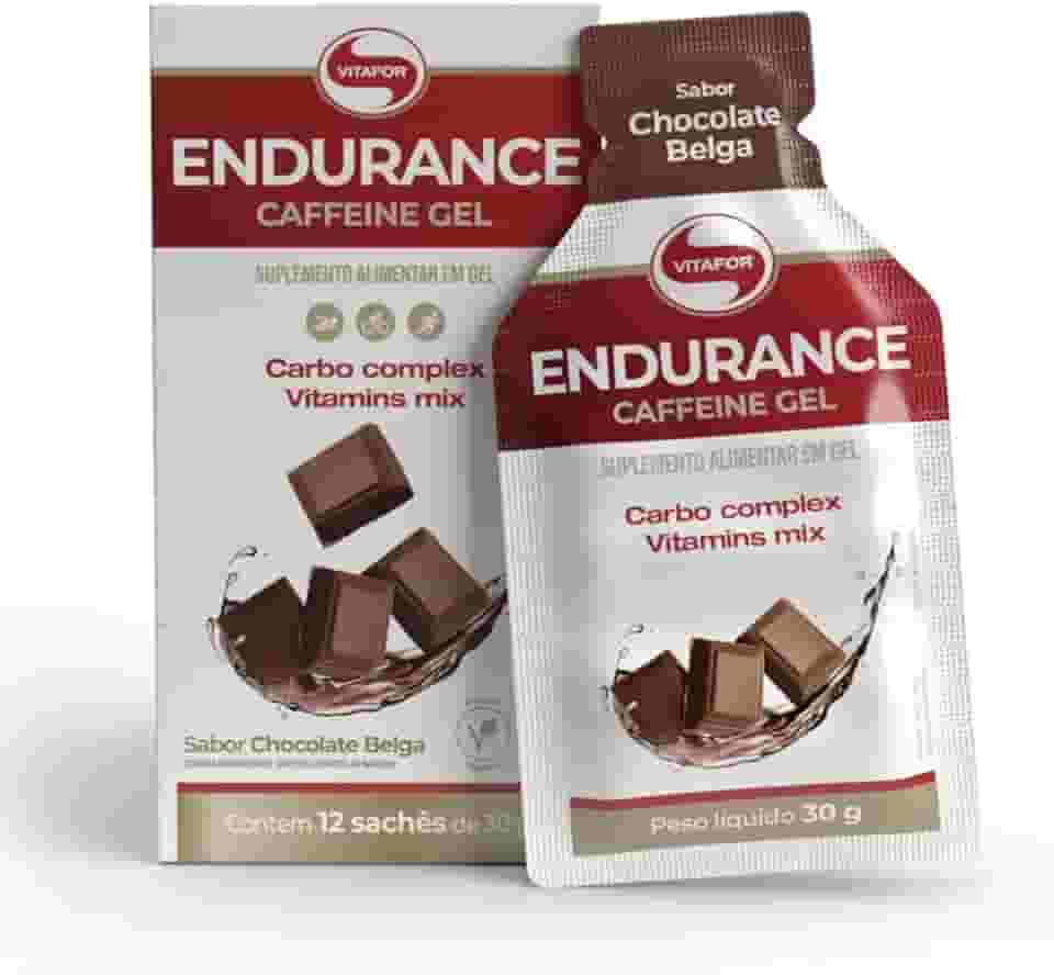 Vitafor - Endurance Caffeine Gel - 12 Sachês de 30g - Chocolate Belga