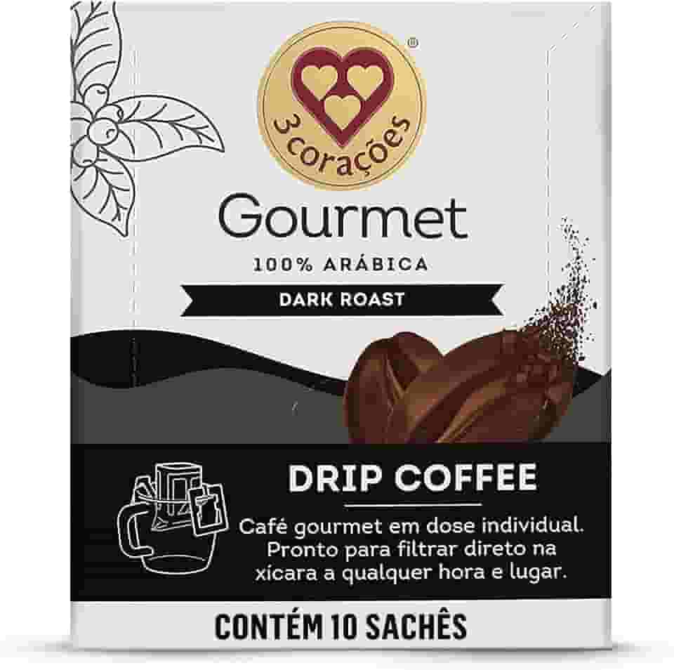 3 Corações Drip Coffee Gourmet Dark Roast