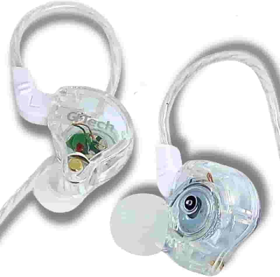Fone In Ear Monitor de Áudio Retorno de Palco com Isolamento Acústico Alta Definição - GFTech (Transparente)