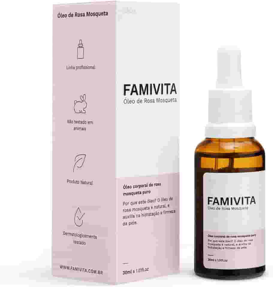 Óleo de Rosa Mosqueta Famivita - Evita Estrias na Gravidez