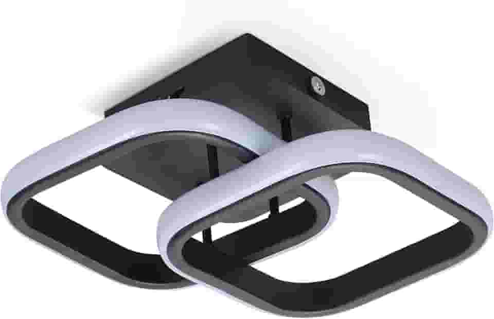 Luminária De Teto LED Quadrada E Moderna, Luz De Teto Preta Para Corredor, Quarto E Sala De Estar, 3000K-6000K