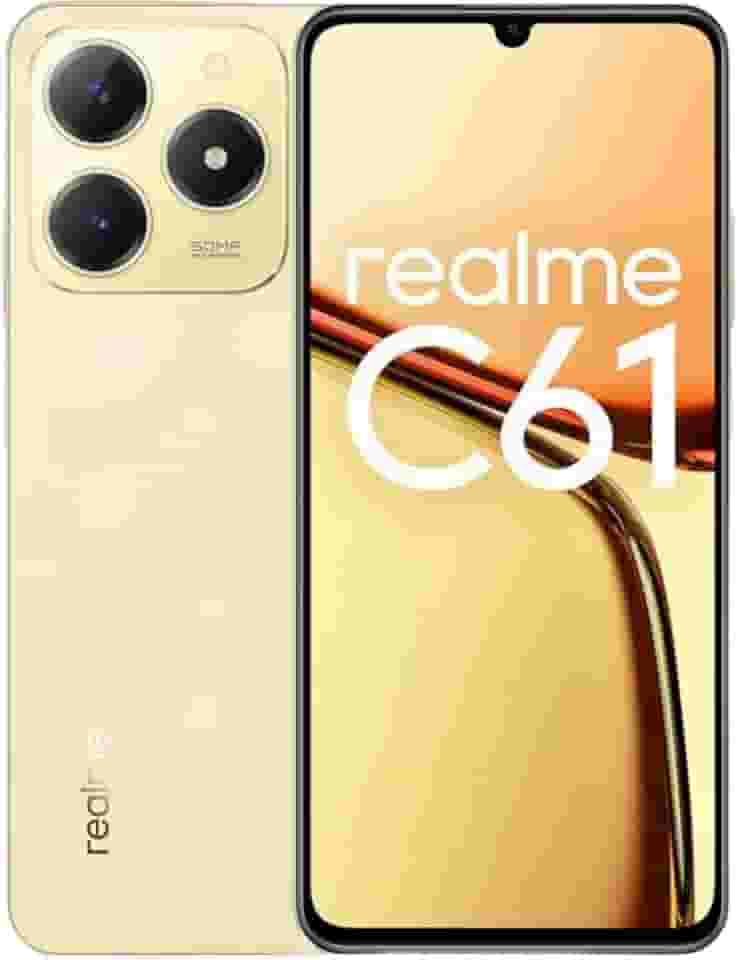 Realme C61-256GB - 8GB Ram - Câmera 50MP - Bateria 5000mAh - Tela de 6,74'' - Dourado