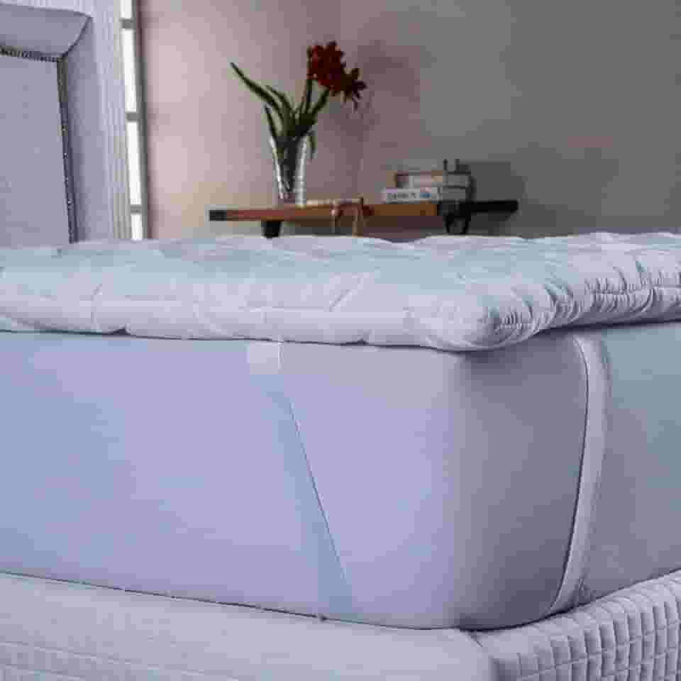 Pillow Top Solteiro Micropercal 400 Fios – Toque Extra Macio, Dupla Face Acolchoado, Elástico 4 Pontas, Hipoalergênico – Aumenta Conforto e Protege o Colchão