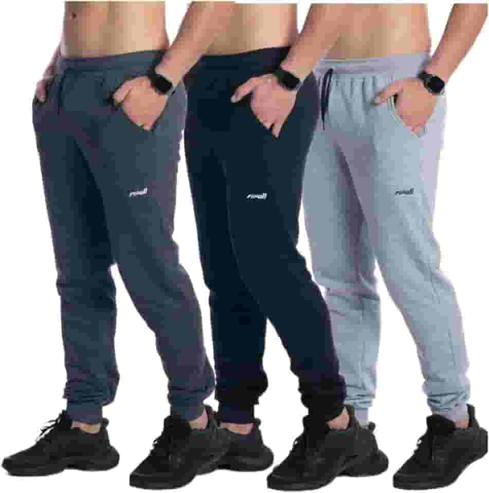 Kit 3 Calça Moletom Masculino Jogger Flanelada Com Bolso