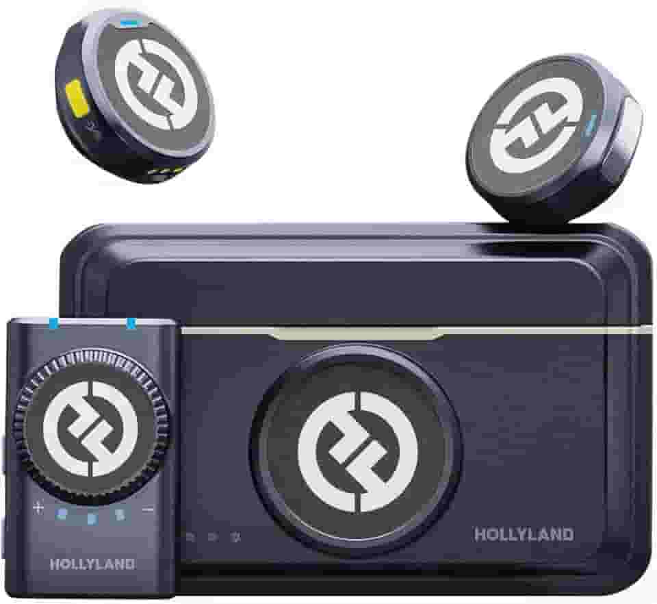 Sistema Microfone Lapela Duplo Hollyland Lark M2 Wireless para Câmeras e Filmadoras